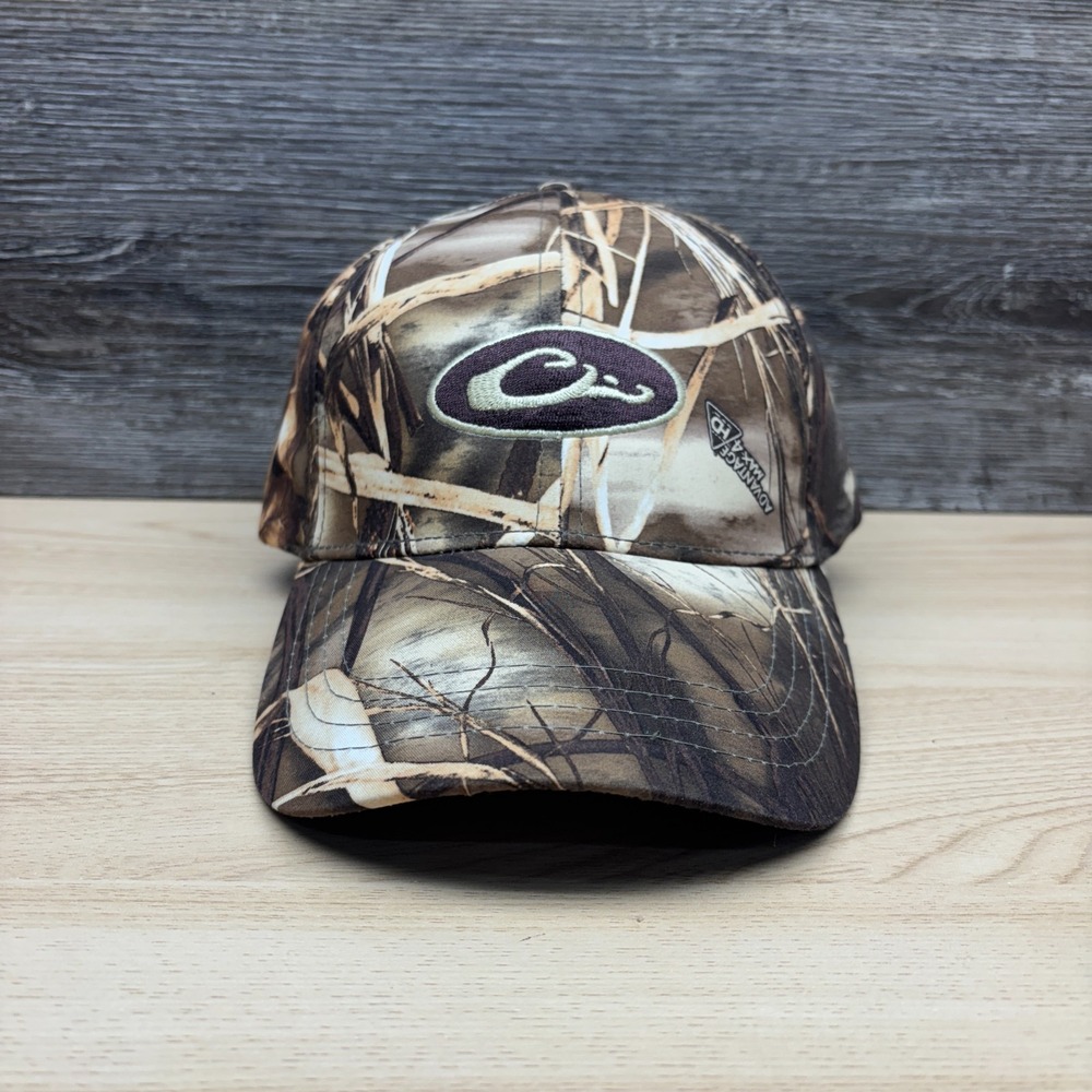 Drake Waterfowl Hat Cap Strap Back Mens One Size Camo Hunting Advantage Max 4